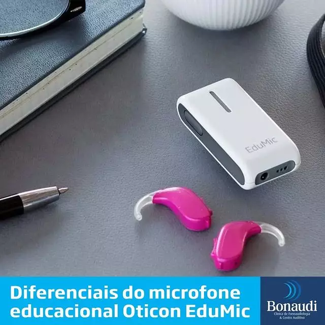 Diferenciais do microfone educacional Oticon EduMic